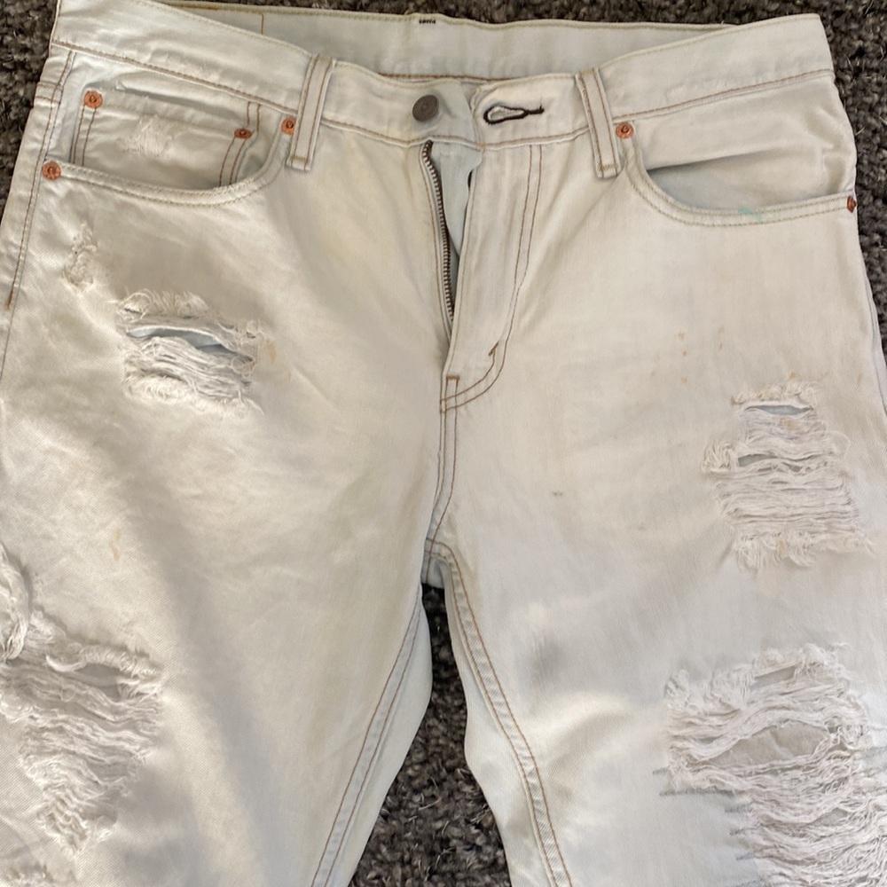Distressed Levi’s With Light Rust Color Spots - image 2